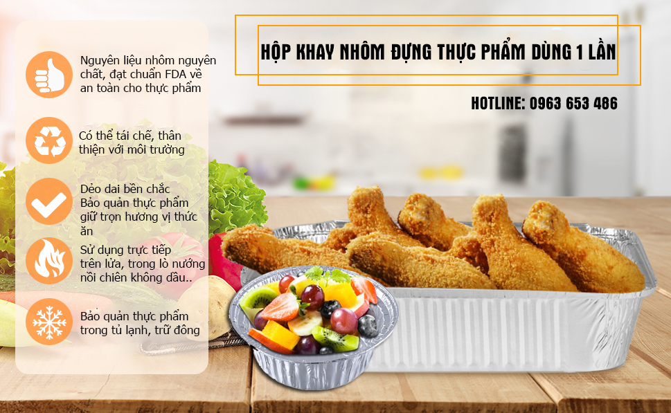 Khay nhôm đựng thực phẩm